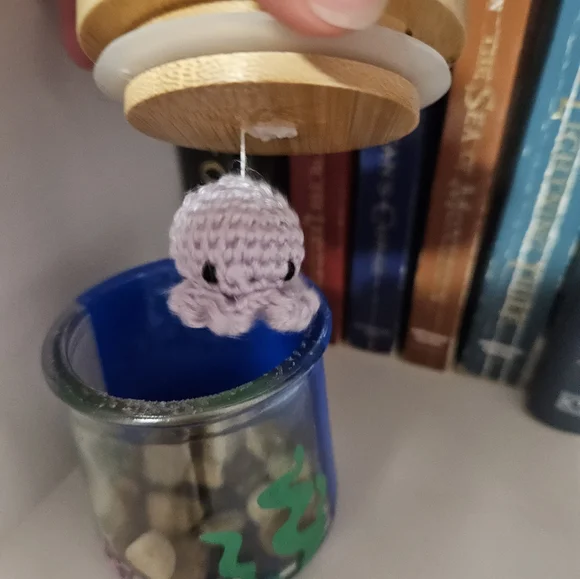 Crochet Octopus in Upcycled Jar - Picture 3 of 8